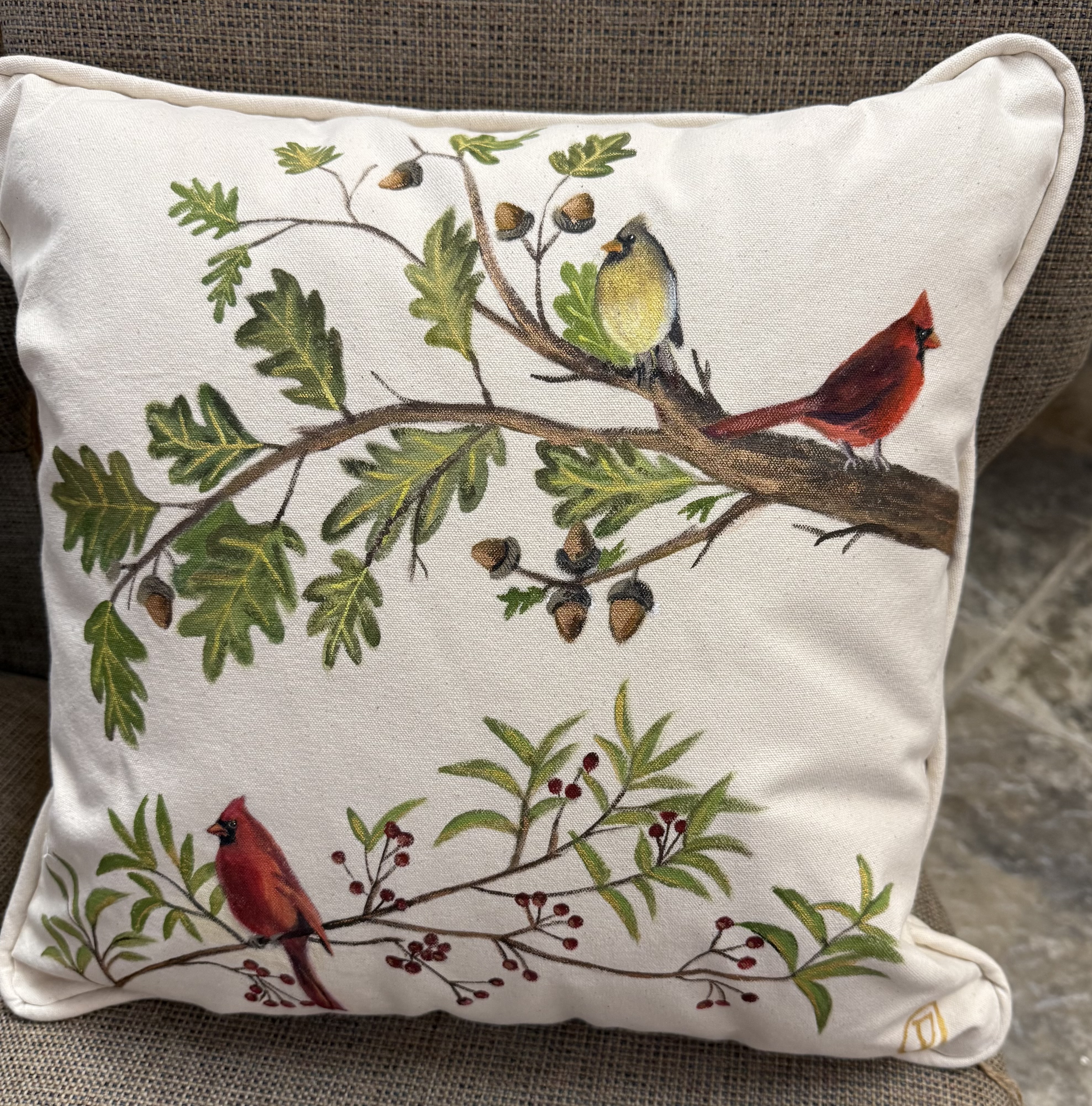 Cardinal Pillow
